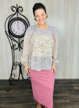 Madelyn Lavender & Floral Blouse