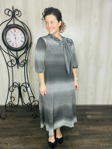 Suzanne Ombre Charcoal Dress