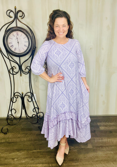 Michella High Low Dress-Lilac