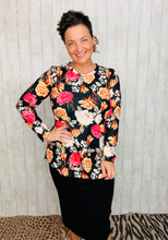 Black & Roses Top