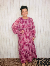 Purple & Floral Chiffon Dress