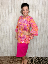 Orange & Pink Floral Dreams Top