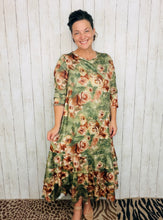Vintage & Olive Ruffle Hem Dress