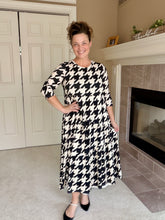 Tonya Marie Tiered Dress- Houndstooth