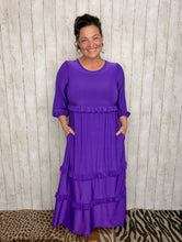 Amanda Purple Ruffle Dress