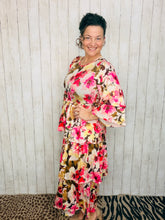 Juliet Ruffle Dress-Pink Floral