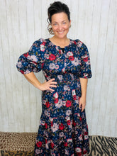 Kendra Navy & Floral Dress