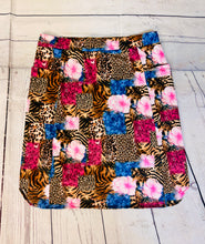 Missy Leopard & Floral Swim/Active Skirt (Hidden Shorts) 26”