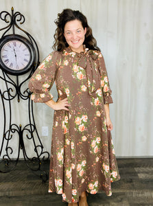 Chocolate & Floral Dress
