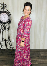 Connie Soft Paisley Dress-Dark Burgundy