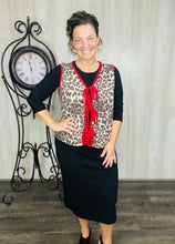 Red & Leopard Vest