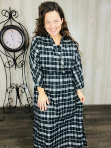 Black & White Plaid Dress