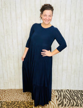 Tonya Marie Tiered Dress- Navy