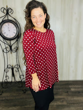Marissa Burgundy Polkadot Tunic