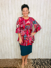 Pink & Teal Floral Tunic