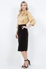 Miss Amy Pencil Skirt (Regular & Plus)- Black