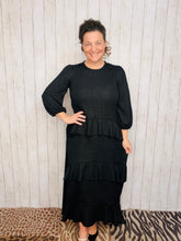 Ruffles & Luxury Dress-Black