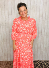 Tasha Coral & Dot Dress