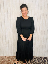 Mallory Black Textured Dress