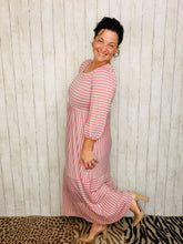Lillian Striped Dress- Mauve