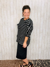 Marissa Ribbed Top- Black & Bows