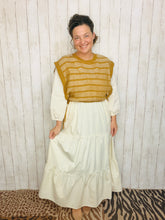 Crochet Vest & Ivory Dress