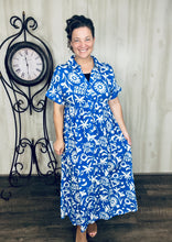 Boho Summer Vibes Dress- Blue