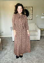 Power On The Day Dress- Ribbed Leopard Print