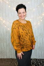 Distressed Camel Colored Leopard Fashion Sweater
