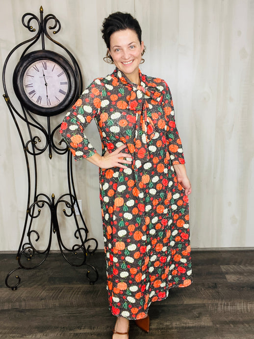 Power On The Day Dress- Pumpkins