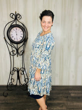 Feminine & Fabulous Navy and Sage Tunic