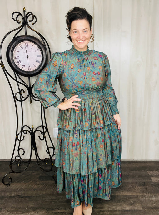Ruffles & Class Dress- Green
