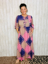 Missy Purple & Pink Patchwork Dress