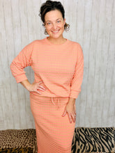Marissa Ribbed Top- Peach Stripe
