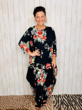 Black & Floral Parachute/Bubble Dress