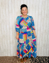 Mallory Royal Blue Patchwork Dress