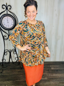 Marissa Rust Printed Tunic