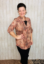 Jessica Floral & Latte Tunic