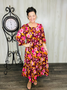 Hannah Fall Floral Dress