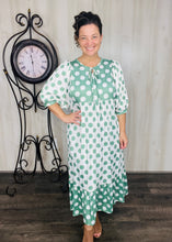 Sabrina Sage & Ivory Polkadot Dress