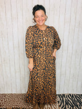 Jen Ribbed Leopard & Button Dress