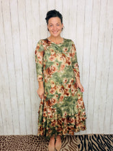 Vintage & Olive Ruffle Hem Dress