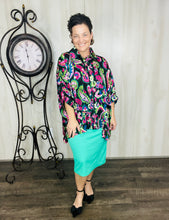 Satin & Paisley Dolman Style Blouse