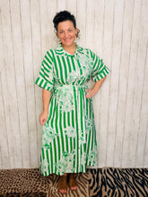 Spring Green Floral Dress