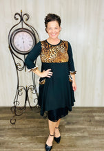 Glorious Black & Leopard Ruffle Tunic (Style 2)