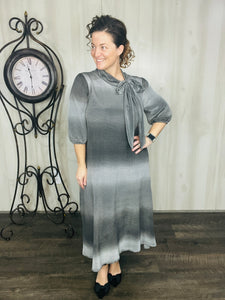 Suzanne Ombre Charcoal Dress