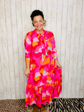 Brenda Bow & Ruffle Pink Dress