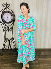 Amanda Green Floral Ruffle Dress