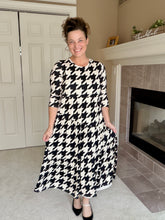 Tonya Marie Tiered Dress- Houndstooth