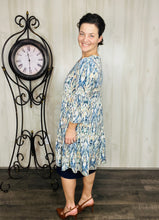 Feminine & Fabulous Navy and Sage Tunic